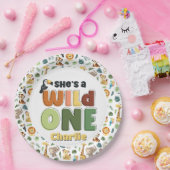 Ze wilde een Safari Zoo Animal verjaardagsfeestje Papieren Bordje (Feest)