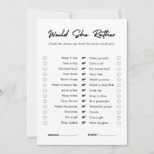 Ze wilde liever Vrijgezellenfeest spel Kaart (Voorkant)