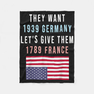 Ze willen 19 Duitsland laat ze geven 1789 Frankrij Fleece Deken