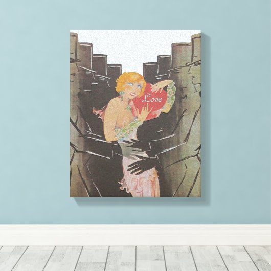 Ze willen dat ik 2 ~ Wrapped Canvas Afdruk (Insitu (Houten vloer))