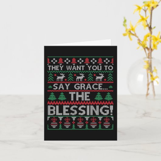 Ze willen dat je dank je zegt De zegen Ugly Chris Kaart (Gele Bloem)