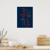 Ze willen dat je naar beneden stompt poster (Keuken)