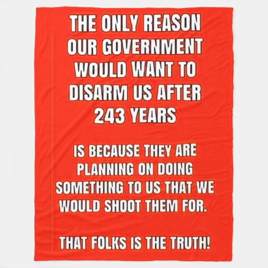 ZE WILLEN ONS WEINIG SCHADELIJK MAKEN FLEECE DEKEN (Voorkant)