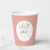 Ze wordt één jaar jarig papieren bekers (Voorkant)