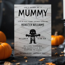 Ze wordt een mummie Halloween Baby shower