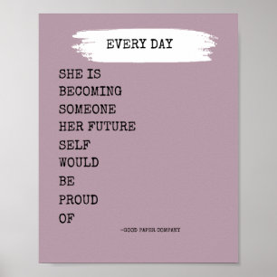 Ze wordt motivatie poster