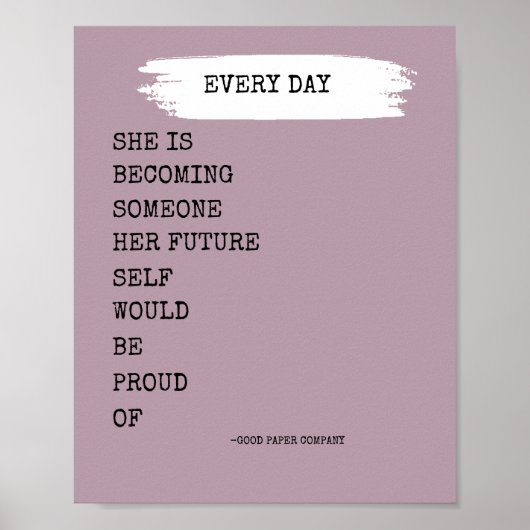 Ze wordt motivatie poster (Voorkant)