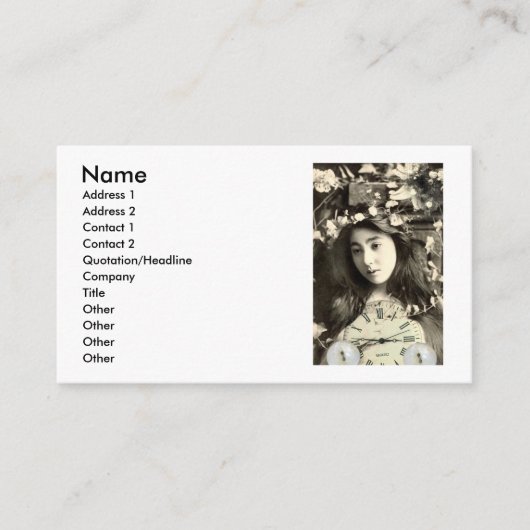 Ze wou dat ze tijd had advieskaart (Voorkant)