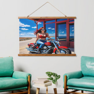 Ze zag eruit als een echte rebel hangend wandkleed