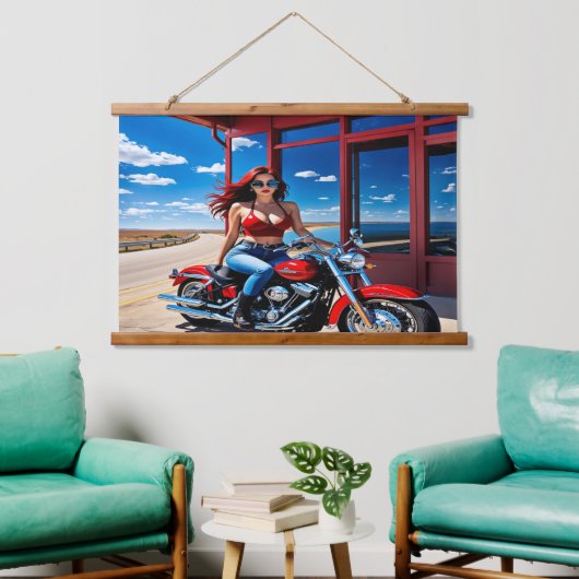 Ze zag eruit als een echte rebel hangend wandkleed (Woonkamer)