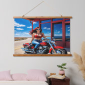 Ze zag eruit als een echte rebel hangend wandkleed (Slaapkamer)