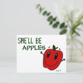 ZE ZAL APPLES Briefkaart ZIJN (Staand voorkant)