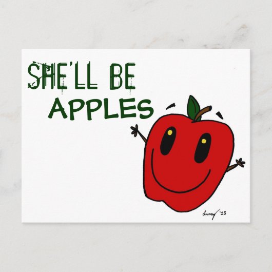 ZE ZAL APPLES Briefkaart ZIJN (Voorkant)