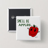 ZE ZAL APPLES Button ZIJN (Voorkant /achterkant)