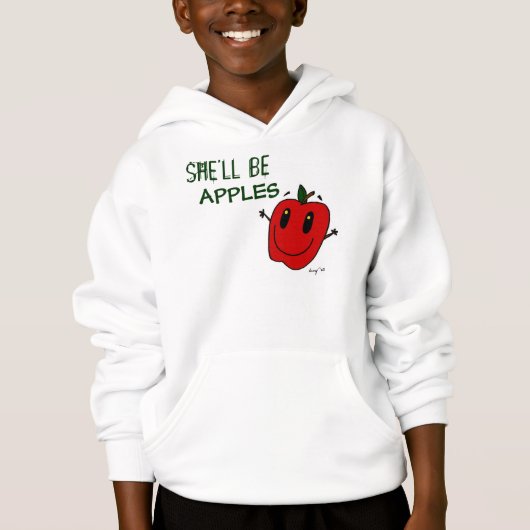 ZE ZAL APPLES Kinder overhemd zijn (Voorkant)