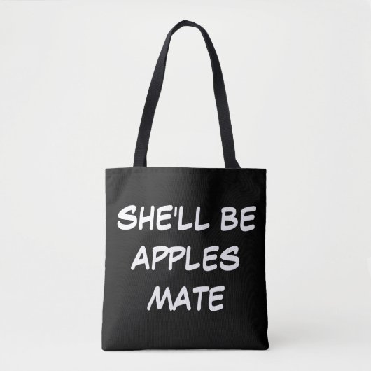 Ze zal Apples Mate zijn Tote Bag (Voorkant)