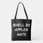 Ze zal Apples Mate zijn Tote Bag (Achterkant)