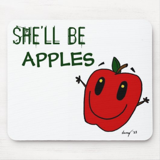 ZE ZAL APPLES Mousepad ZIJN Muismat (Voorkant)