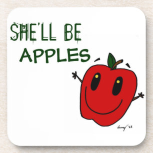 ZE ZAL APPLES Onderzetters ZIJN - set van 6