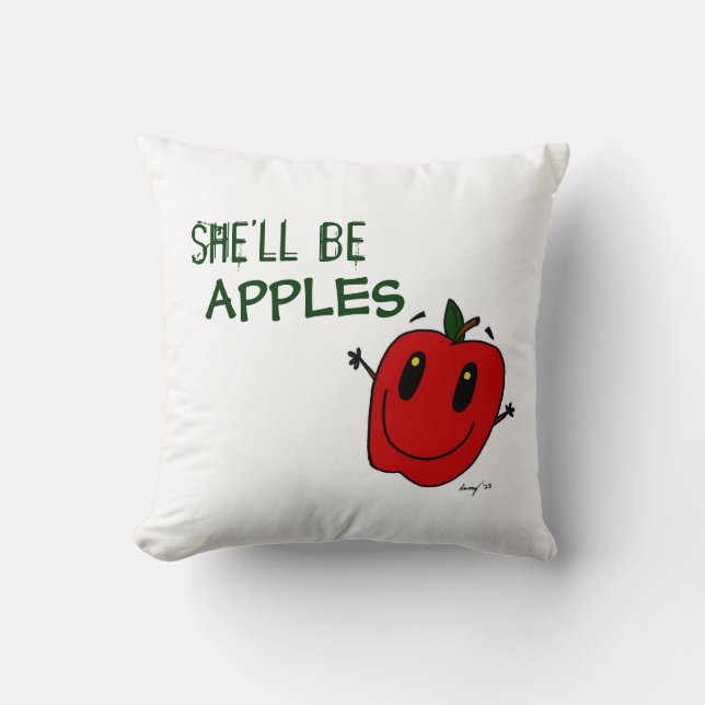 ZE ZAL APPLES Pillow ZIJN Kussen (Voorkant)