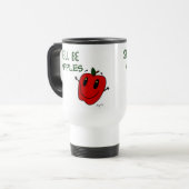 ZE ZAL APPLES Travel Mug ZIJN Reisbeker (Voorkant links)