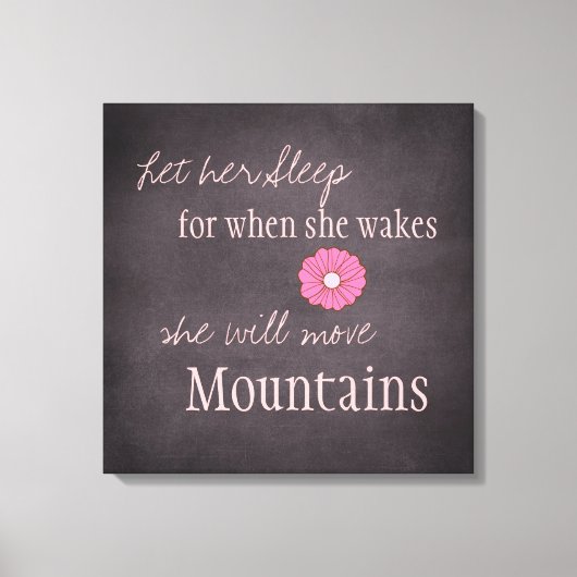 Ze zal bergen canvas afdrukken verplaatsen (Voorkant)