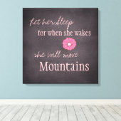 Ze zal bergen canvas afdrukken verplaatsen (Insitu (Houten vloer))