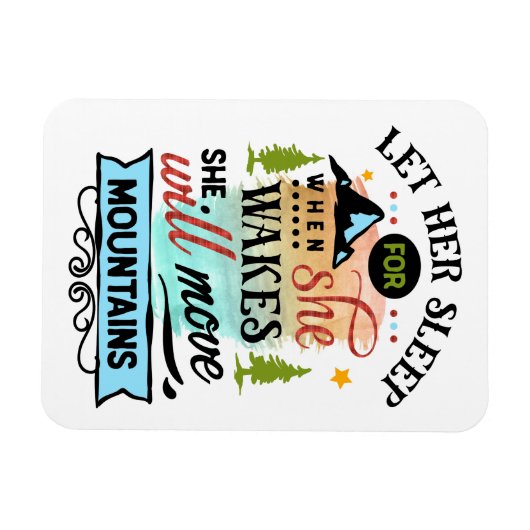 Ze zal bergen verplaatsen magneet (Horizontaal)