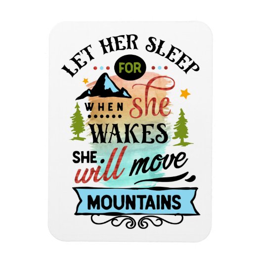 Ze zal bergen verplaatsen magneet (Verticaal)