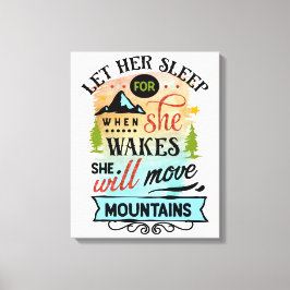 Ze Zal Bergen Verzetten Woord Kunst Canvasprint Canvas Afdruk