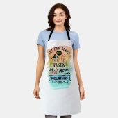 Ze zal de Bergen Word Art verhuizen Schort (Gedragen)