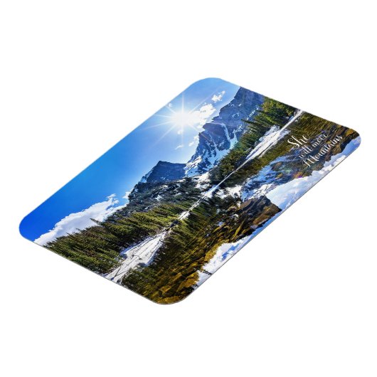 Ze zal de Inspirerend foto van Mountains verplaats Magneet (Linkerzijde)