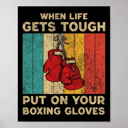 Ze zal je in het gezicht slaan  Boxing Boxe Poster (Voorkant)
