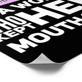 Ze zal niet herinnerd worden als een vrouw die haa poster (Hoek)