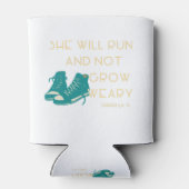 Ze zal rennen en niet weiftig worden - ISAIAH 40:3 Blikjeskoeler (Achterkant)