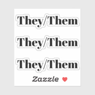 Ze, ze, zwarte letters - 3 stickers per vel