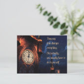 Ze zeggen dat de tijd alles verandert briefkaart (Staand voorkant)