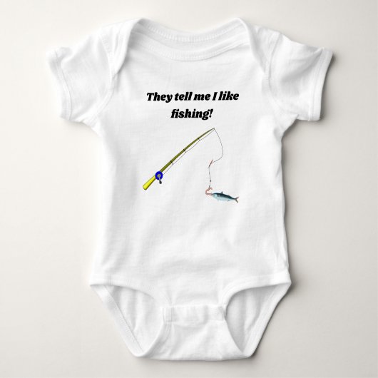 Ze zeggen dat ik van Vissen Baby-bodysuit hou Romper (Voorkant)