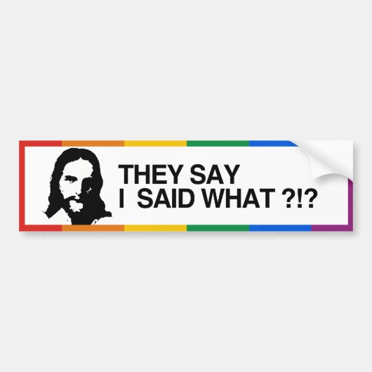 ZE ZEGGEN DAT IK ZEI WAT - JESUS - .png Bumpersticker (Voorkant)
