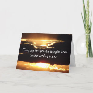 Ze zeggen dat positieve gedachten een goede Kaart 