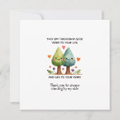 Ze zeggen dat vriendschap jaren toevoegt aan je le kaart (Voorkant)