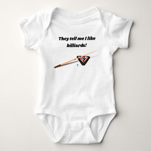 Ze zeggen me dat ik graag Billiards Baby Bodysuit- Romper (Voorkant)