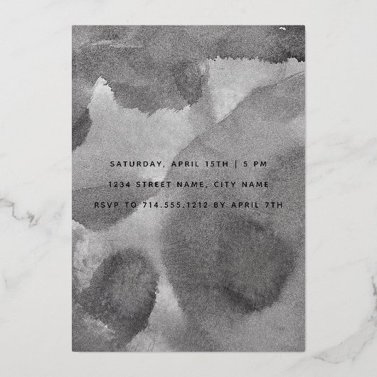 Ze zei dat de Calligrafie Engagement Party Gold Folie Uitnodiging (Achterkant)