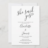 Ze zei dat de liefdeshart van Engagement Party fot Kaart (Voorkant)