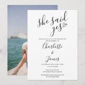 Ze zei dat de liefdeshart van Engagement Party fot Kaart (Voorkant / Achterkant)