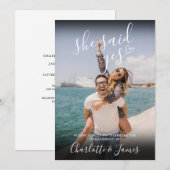 Ze zei dat de liefdeshart van Engagement Party fot Kaart (Voorkant / Achterkant)