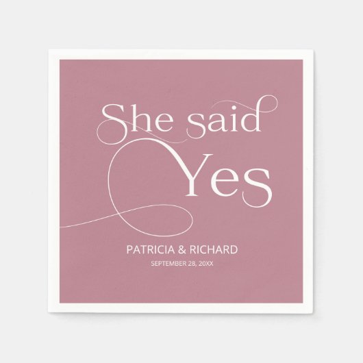 Ze zei dat de partij van de Deusty Pink Servet (Voorkant)