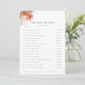 Ze zei dat hij Herfst Bloemen Vrijgezellenfeest sp Kaart (Staand voorkant)