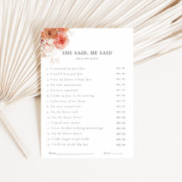 Ze zei dat hij Herfst Bloemen Vrijgezellenfeest sp Kaart