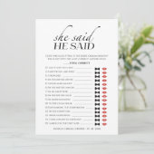 Ze zei dat hij Minimalis Vrijgezellenfeest Game Ka Kaart (Staand voorkant)